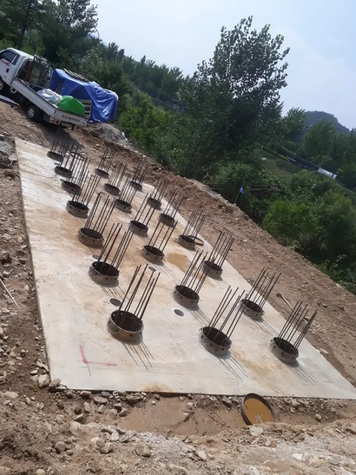 PHC파일 두부보강재 현장시공