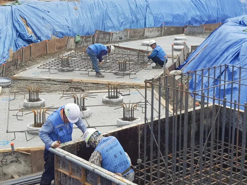 PHC파일 두부보강재 현장시공