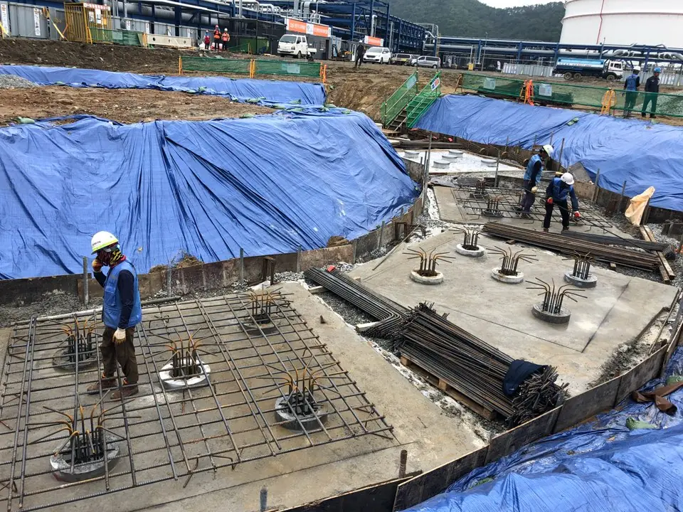 PHC파일 두부보강재 현장시공