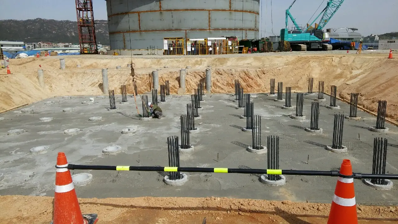 PHC파일 두부보강재 현장시공